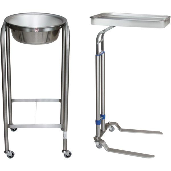 Blickman Mayo Single Stainless Steel Stands with Wheels for Easy Rolling
